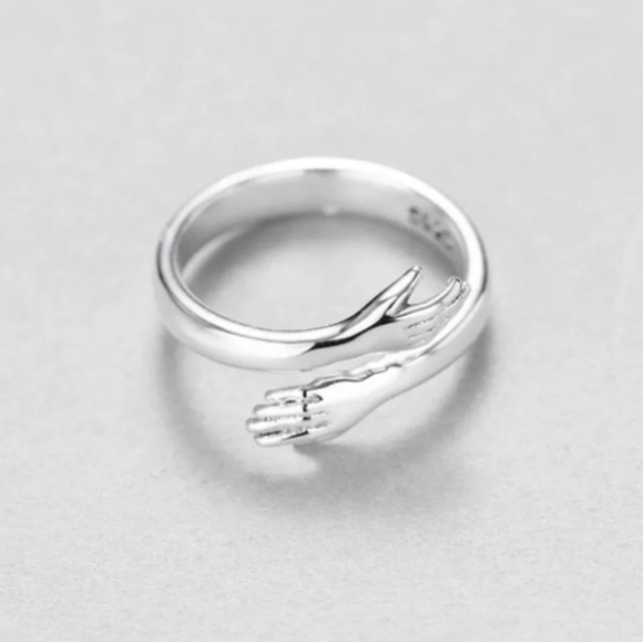 New creative 925 Sterling silver hug hand peace - Picture 2 of 4